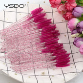 YSDO 5/50 gab Crystal skropstu birstes vienreizējās lietošanas skropstu tušu nūjiņas grima otiņa aplikators skropstas, kosmētikas birstītes, instrumenti