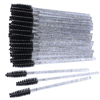 50 τεμ./Παρτίδα Βουρτσάκι μιας χρήσης Micro Mascara Wand Applicator για βούρτσες φρυδιών σε Σετ καλλυντικών βουρτσών Εργαλεία μακιγιάζ Bulk Eye Lashes