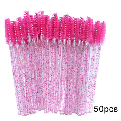 50gab/partija vienreizējās uzacu birstītes Micro skropstu tušu aplikatora spolēji lielapjomā Eye Lashes Kosmētikas birstes komplekts grima rīki