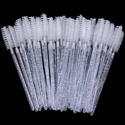 50gab/partija vienreizējās uzacu birstītes Micro skropstu tušu aplikatora spolēji lielapjomā Eye Lashes Kosmētikas birstes komplekts grima rīki