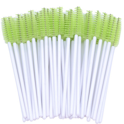 50gab/partija vienreizējās uzacu birstītes Micro skropstu tušu aplikatora spolēji lielapjomā Eye Lashes Kosmētikas birstes komplekts grima rīki