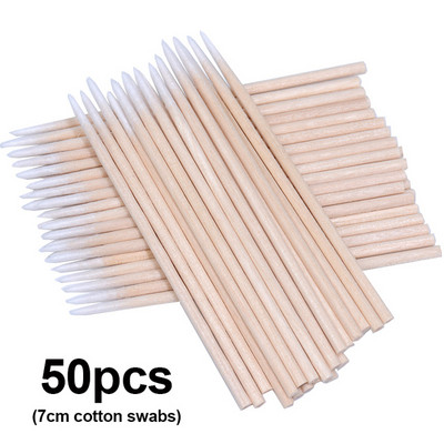 50gab/partija vienreizējās uzacu birstītes Micro skropstu tušu aplikatora spolēji lielapjomā Eye Lashes Kosmētikas birstes komplekts grima rīki