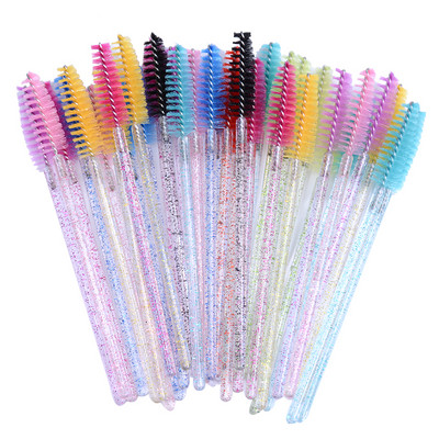 50gab/partija vienreizējās uzacu birstītes Micro skropstu tušu aplikatora spolēji lielapjomā Eye Lashes Kosmētikas birstes komplekts grima rīki