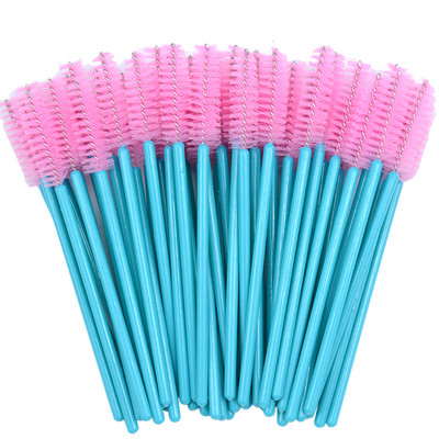 50gab/partija vienreizējās uzacu birstītes Micro skropstu tušu aplikatora spolēji lielapjomā Eye Lashes Kosmētikas birstes komplekts grima rīki