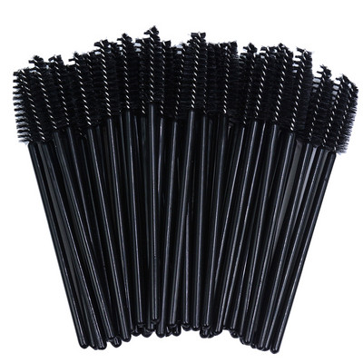 50gab/partija vienreizējās uzacu birstītes Micro skropstu tušu aplikatora spolēji lielapjomā Eye Lashes Kosmētikas birstes komplekts grima rīki