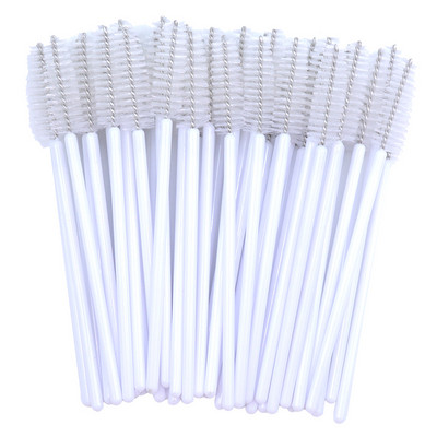 50gab/partija vienreizējās uzacu birstītes Micro skropstu tušu aplikatora spolēji lielapjomā Eye Lashes Kosmētikas birstes komplekts grima rīki