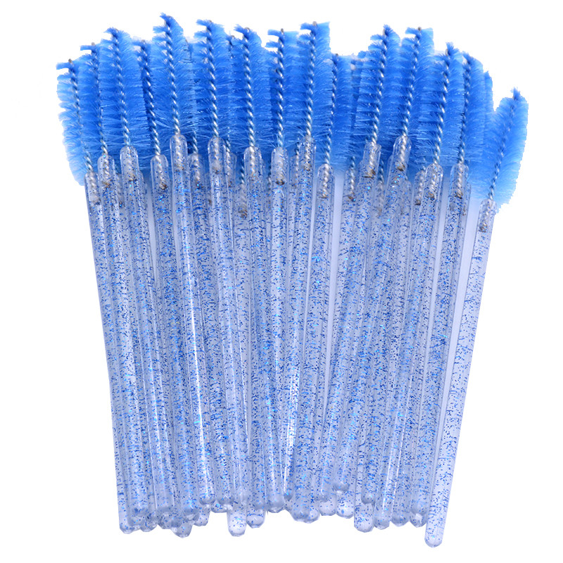 50gab/partija vienreizējās uzacu birstītes Micro skropstu tušu aplikatora spolēji lielapjomā Eye Lashes Kosmētikas birstes komplekts grima rīki