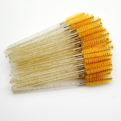 Labas kvalitātes vienreizējās lietošanas 5/50 gab./iepakojumā Crystal Eyelash Makeup Brush Diamond Handle Skropstu nūjiņas Skropstu pieaudzēšanas aplauzuma rīks Hot