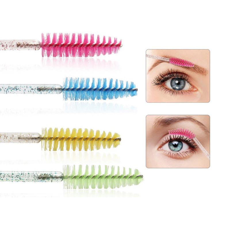 Labas kvalitātes vienreizējās lietošanas 5/50 gab./iepakojumā Crystal Eyelash Makeup Brush Diamond Handle Skropstu nūjiņas Skropstu pieaudzēšanas aplauzuma rīks Hot