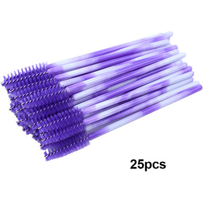 Kekelala 50/25 tk Värvilised mikroripsmeripsmetušš Wands Fake Lash Spoolies Mini kammiharja aplikaatorid ilumeigi tööriistad