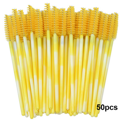 Kekelala 50/25 tk Värvilised mikroripsmeripsmetušš Wands Fake Lash Spoolies Mini kammiharja aplikaatorid ilumeigi tööriistad