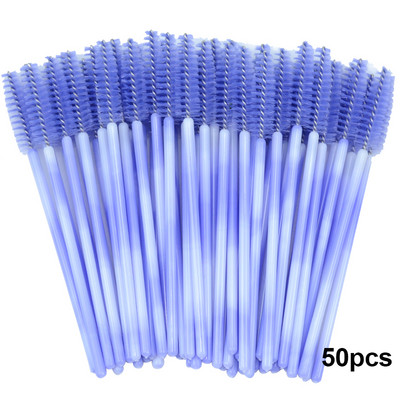 Kekelala 50/25 tk Värvilised mikroripsmeripsmetušš Wands Fake Lash Spoolies Mini kammiharja aplikaatorid ilumeigi tööriistad