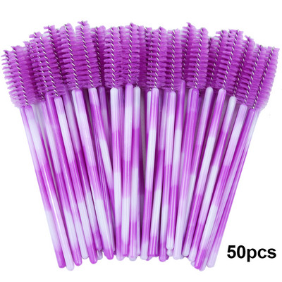 Kekelala 50/25 tk Värvilised mikroripsmeripsmetušš Wands Fake Lash Spoolies Mini kammiharja aplikaatorid ilumeigi tööriistad