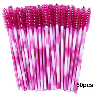 Kekelala 50/25 tk Värvilised mikroripsmeripsmetušš Wands Fake Lash Spoolies Mini kammiharja aplikaatorid ilumeigi tööriistad