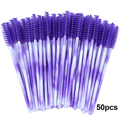 Kekelala 50/25 tk Värvilised mikroripsmeripsmetušš Wands Fake Lash Spoolies Mini kammiharja aplikaatorid ilumeigi tööriistad