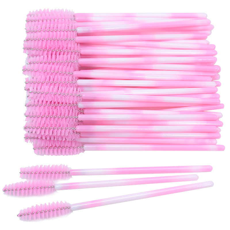 Kekelala 50/25 buc Baghete de rimel cu micro gene colorate Baghete pentru gene false Mini pieptene perie aplicatoare Instrumente de machiaj pentru frumusețe