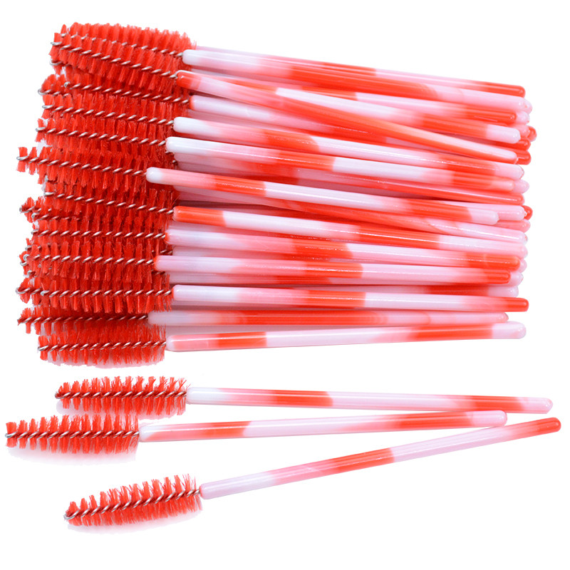 Kekelala 50/25 buc Baghete de rimel cu micro gene colorate Baghete pentru gene false Mini pieptene perie aplicatoare Instrumente de machiaj pentru frumusețe