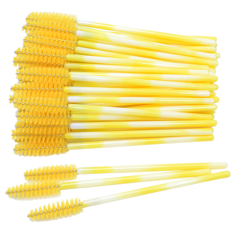 Kekelala 50/25 buc Baghete de rimel cu micro gene colorate Baghete pentru gene false Mini pieptene perie aplicatoare Instrumente de machiaj pentru frumusețe