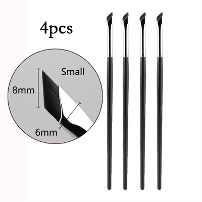 Četkica za olovku za oči s velikom oštricom Ultra tanka, finog kuta, ravna četkica za obrve Ispod očiju Četkica za šminkanje mjesta Kistovi za precizne detalje