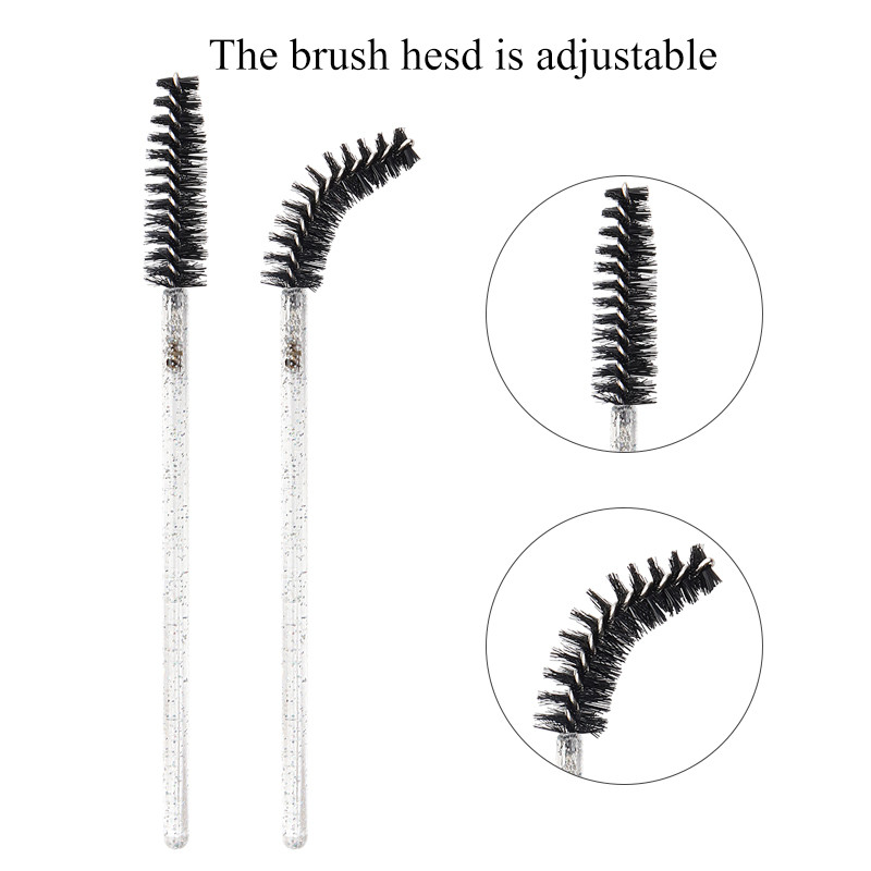 50gab Vienreizējās lietošanas kristāla skropstu aplauzuma birste Uzacu ķemme Skropstu tuša Wands Lashes Lifting Microbrush Skropstu pieaudzēšanas piederumi