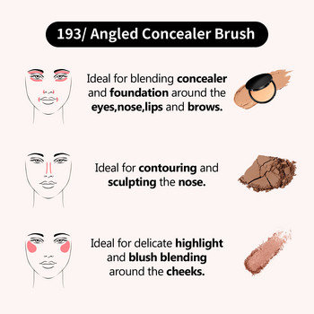 Angled Korea Concealer Brush Under Eye for Makeup Cream Corrector Blending Brush Liquid Makeup Nose Contour F811