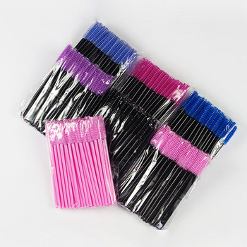 Νέα 50Pcs Make up Brushes Eye lashes Μάσκαρα μιας χρήσης Ραβδί Εφαρμογής Eye lashes Cosmetic Brush Maquiagem For Makeup Tools