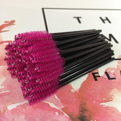 Nové 50 ks štetcov na líčenie, mihalnice, jednorazové maskary, aplikátory, mihalnice, kozmetické štetce, manikúra na líčenie