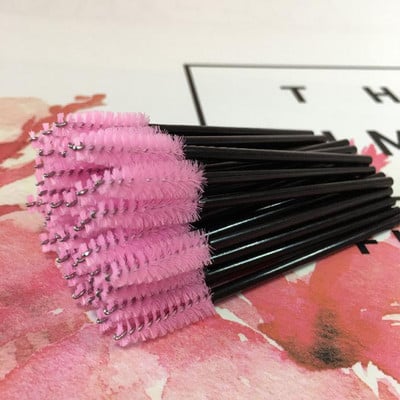 Nové 50 ks štetcov na líčenie, mihalnice, jednorazové maskary, aplikátory, mihalnice, kozmetické štetce, manikúra na líčenie