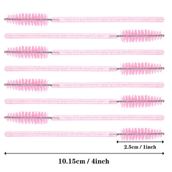 50/100 τμχ Βούρτσα βλεφαρίδων Κρυστάλλινη μάσκαρα Ραβδάκια Εφαρμογή Μικρο πινέλα μακιγιάζ Μίας χρήσης Κρυστάλλινο Πινέλο Φρυδιών Επέκταση βλεφαρίδων