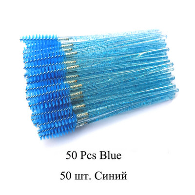 50/100gb Skropstu birste Crystal Mascara Wands Aplikators Mikro grima otiņas Vienreizējās lietošanas Crystal Eyerow Brush Skropstu pieaudzēšana