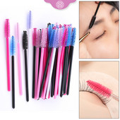 Karstas 50 gab. Make Up Sukas Skropstu pieaudzēšanai Vienreizējās lietošanas skropstu birste Profesionāla ķemme Skropstu tuša Wands Skropstu pieaudzēšanas rīks