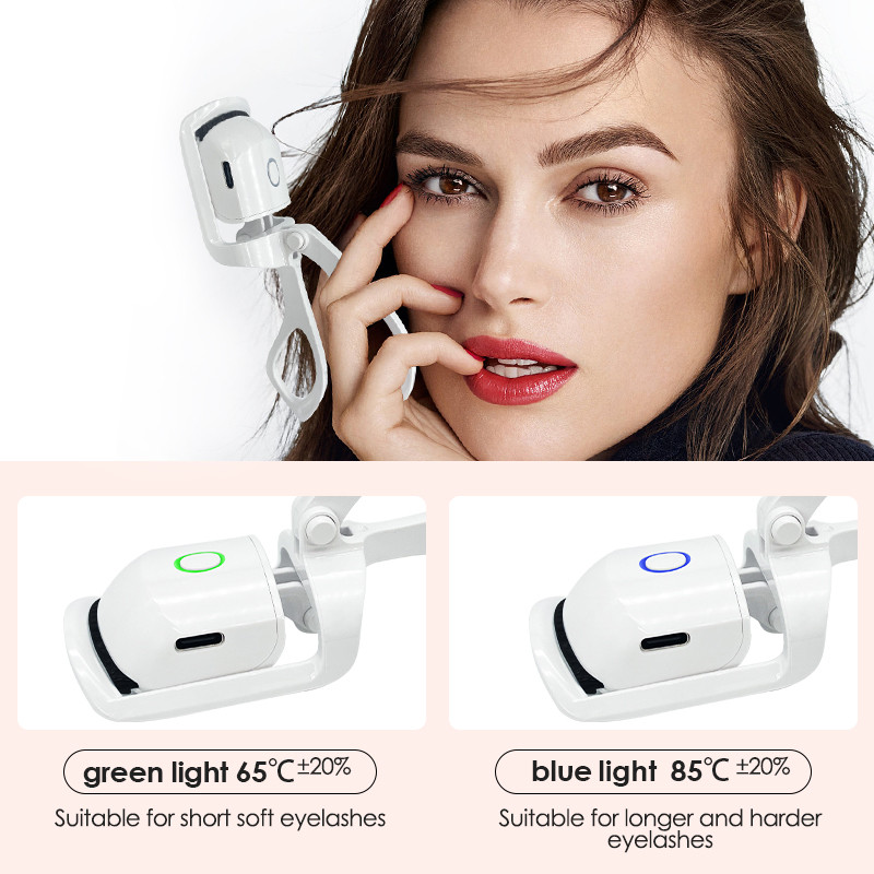 NATUHANA Električni uvijač za trepavice Trajno uvijanje Termalna kopča za trepavice USB model za punjenje Brzo zagrijavanje Prijenosni uvijač za trepavice