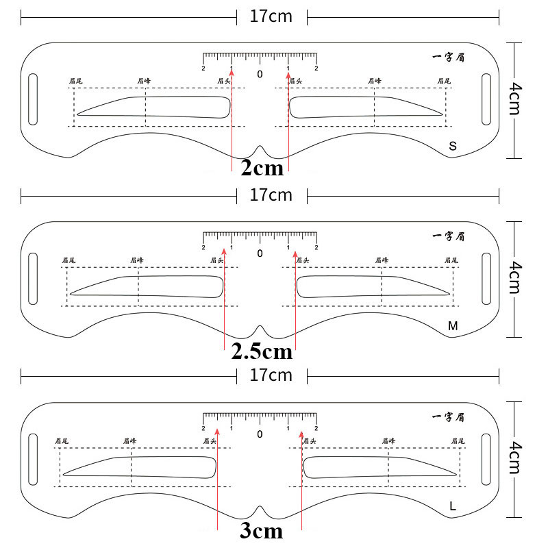 6 Stila/komplekts Daudzfunkcionāls uzacu trafaretu komplekts Ērts praktisks uzacu veidne Uzacu zīmēšanas ceļvedis Uzacu veidošanas veidne