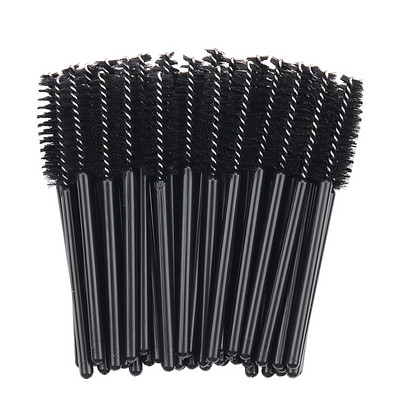 50gab. Īsa roktura skropstu birste Mini uzacu mikrobirste Skropstu tušu nūjiņas Aplikators Ķemme Spoolie Birstes Skropstu pieaudzēšanas piederumi