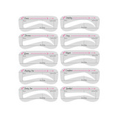 10PCS Uzacu veidotāja grima rīki Uzacu trafarets Trafarets bultām Uzacu veidnēm Piederumi un rīki Aplauzuma trafarets