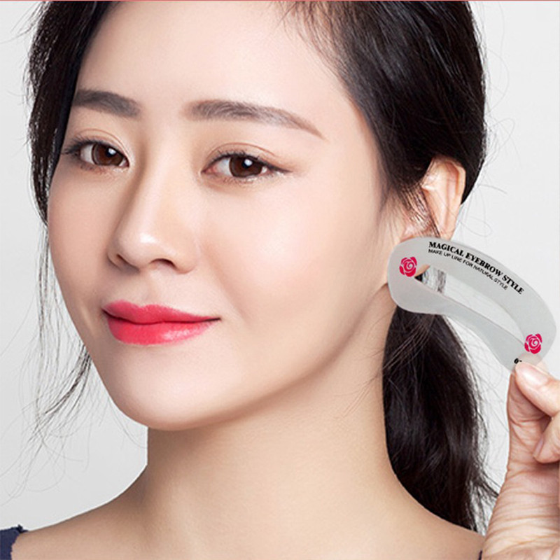 10PCS Uzacu veidotāja grima rīki Uzacu trafarets Trafarets bultām Uzacu veidnēm Piederumi un rīki Aplauzuma trafarets