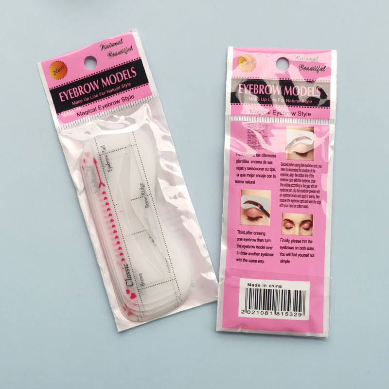 10PCS Uzacu veidotāja grima rīki Uzacu trafarets Trafarets bultām Uzacu veidnēm Piederumi un rīki Aplauzuma trafarets