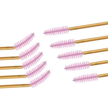 Mascara Wands Eyelash Brush Gold Applicators Eye Lash Curling Comb Βούρτσα επέκτασης βλεφαρίδων Μακιγιάζ Βουρτσάκι για τα φρύδια