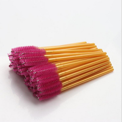 Skropstu tuša Wands Skropstu birstīte Zelta aplikatori Eye Lash Curling Comb Skropstu pieaudzēšanas birste grims Uzacu birstes spolētāji