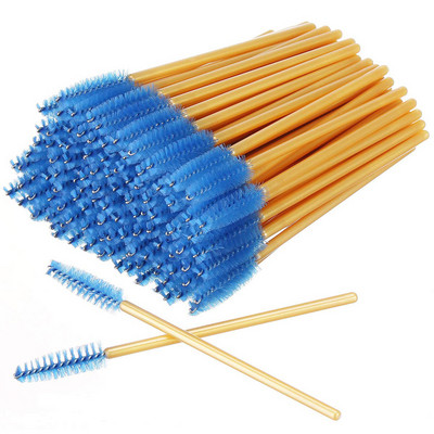 Skropstu tuša Wands Skropstu birstīte Zelta aplikatori Eye Lash Curling Comb Skropstu pieaudzēšanas birste grims Uzacu birstes spolētāji