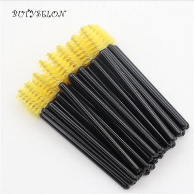 50 komada jednokratne mikro četkice za trepavice Češalj za obrve Mini maskara štapić aplikator mikročetkice pribor za nadogradnju trepavica Alati za šminkanje