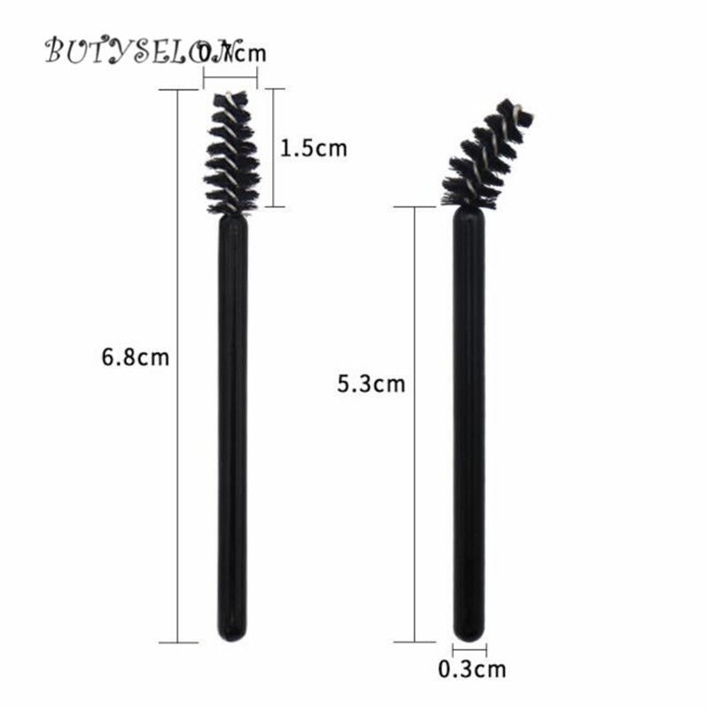 50 komada jednokratne mikro četkice za trepavice Češalj za obrve Mini maskara štapić aplikator mikročetkice pribor za nadogradnju trepavica Alati za šminkanje