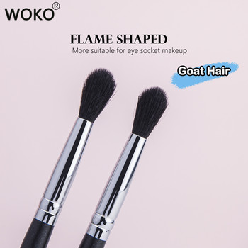 224 Crease Brush Eye Shadow Crease Blending Makeup Brushes High Quality Flame Shape Goat Hair Eye Shadow Crease Makeup Brush Инструмент за грим