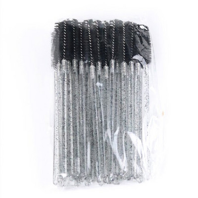 CNKESS 50gb vienreizējās skropstu birstes pieaudzējošas kristāla uzacu birstītes skropstu tuša zizlis acu skropstas kosmētiskais instrumentu komplekts grims skaistums