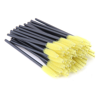 YSDO 50 Pieces Of Eyelash Brush Makeup Βούρτσα βλεφαρίδων μιας χρήσης Nylon Σετ βούρτσας βλεφαρίδων Εργαλεία μακιγιάζ Πλαστική χτένα