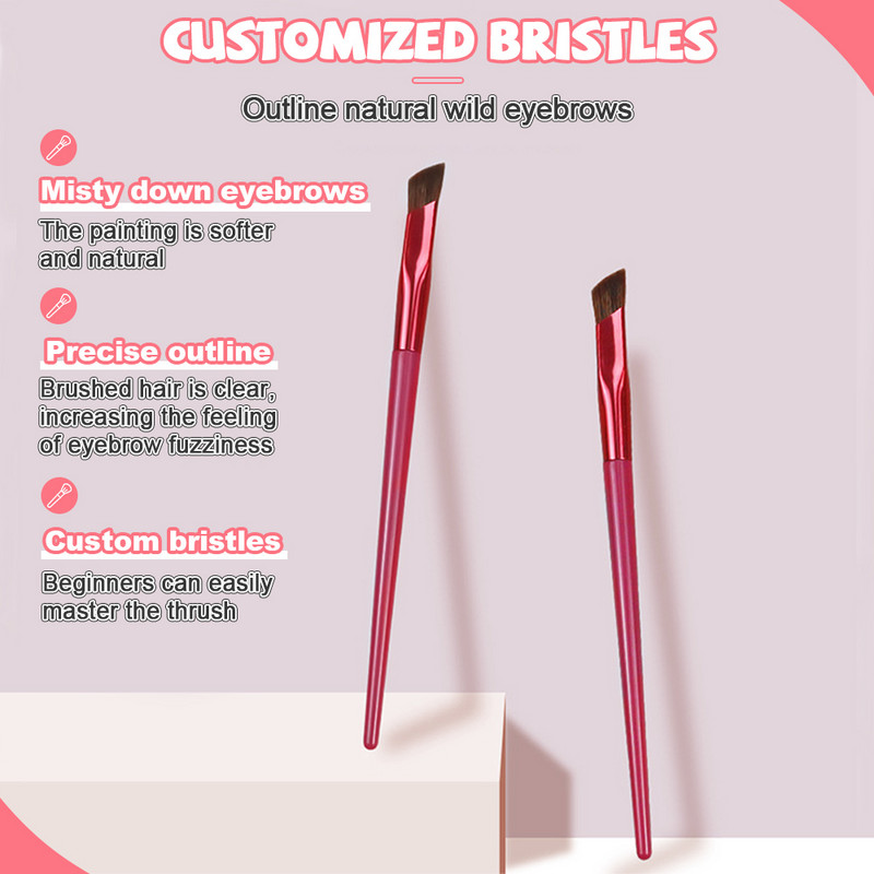 Metsik kulmupintsel Multifunktsionaalne simuleeritud kulmude juuksemeigipintsel Ruudukujuline stereoskoopiline värvimine juuksepiiri kulmude artefakt