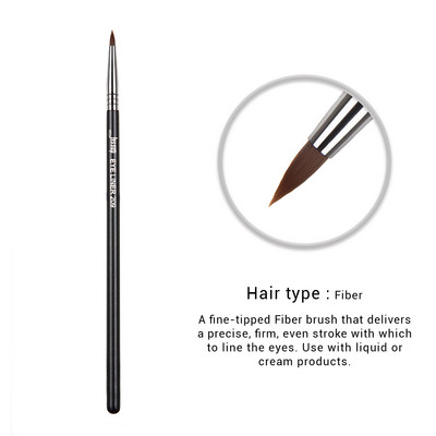 Jessup 1pc Professional Make up Brush Fiber Hair Korektors Acu zīmulis Blending Eye Shader Lūpu melns- Silver Beauty Cosmetic Tool