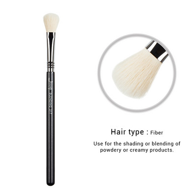 Jessup 1pc Professional Make up Brush Fiber Hair Korektors Acu zīmulis Blending Eye Shader Lūpu melns- Silver Beauty Cosmetic Tool