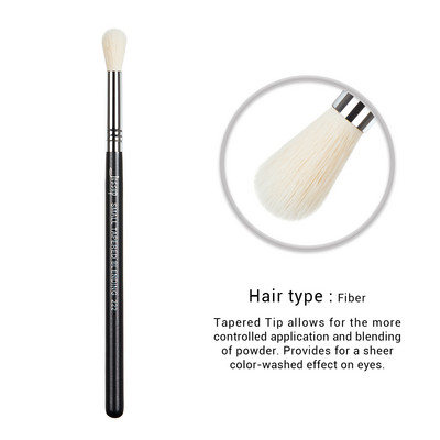 Jessup 1pc Professional Make up Brush Fiber Hair Korektors Acu zīmulis Blending Eye Shader Lūpu melns- Silver Beauty Cosmetic Tool