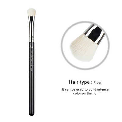 Jessup 1pc Professional Make up Brush Fiber Hair Korektors Acu zīmulis Blending Eye Shader Lūpu melns- Silver Beauty Cosmetic Tool